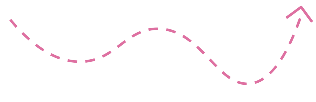 Pink arrow pointing upwards